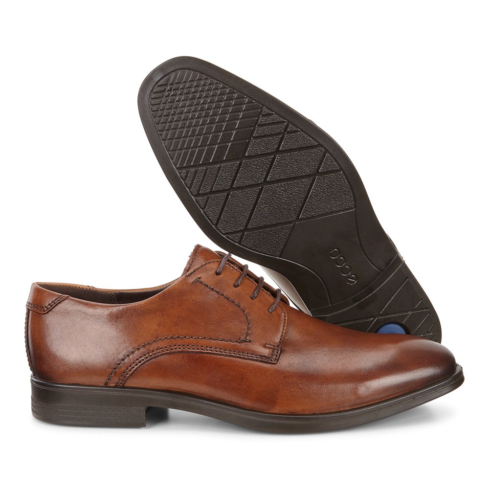 Mens Dress Shoes - ECCO Melbourne Tie - Brown - 5027PFNRM